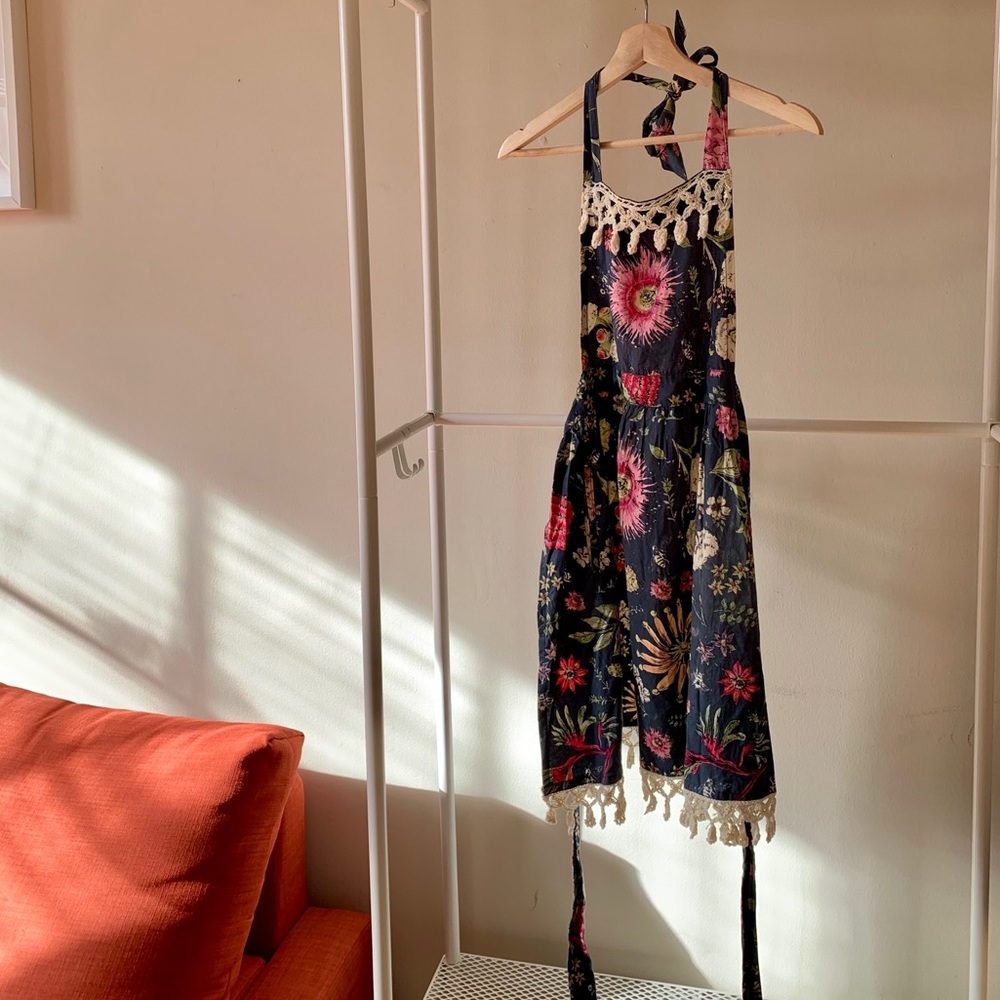 Anthropologie Floral Apron